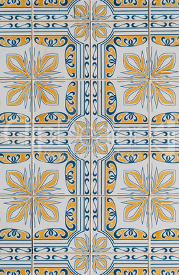 Traditional Portuguese glazed tiles