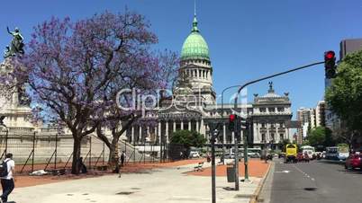 Argentinian Congress building street view