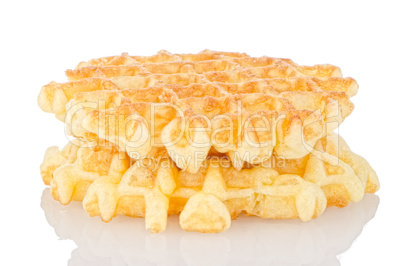 Pile of sweet waffles