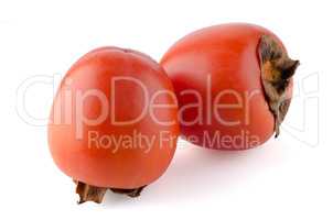 Red ripe persimmons