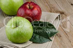 Apples in a napkin