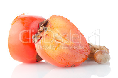 Ripe persimmons and nuts