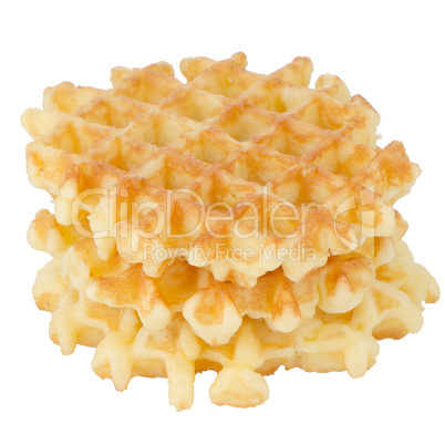 Pile of sweet waffles