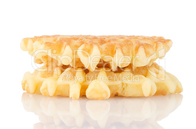 Pile of sweet waffles