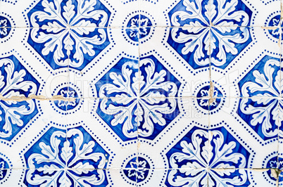 Traditional Portuguese glazed tiles