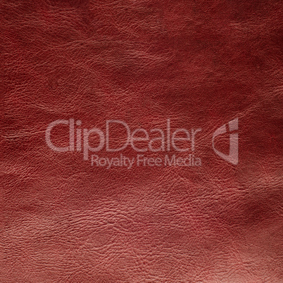 Red leather texture closeup