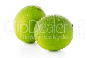 Fresh green limes