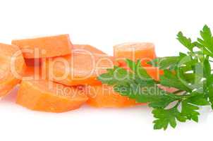 Pile of carrot slices