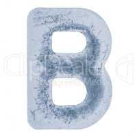 Letter B in ice