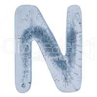 Letter N in ice