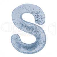 Letter S in ice