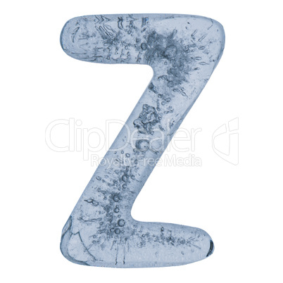Letter Z in ice