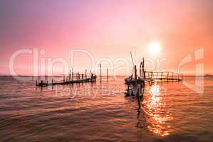 Old dock sunrise