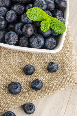 Blueberries in small bowl