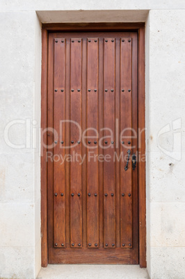 Old wooden entrance door