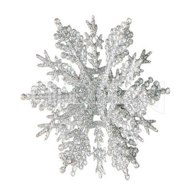 Plastic silver color snowflake