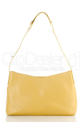 Womanish yellow leather bag