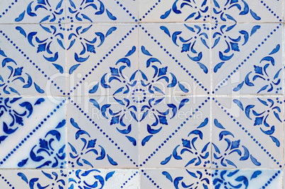 Traditional Portuguese glazed tiles