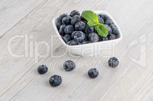 Blueberries in small bowl