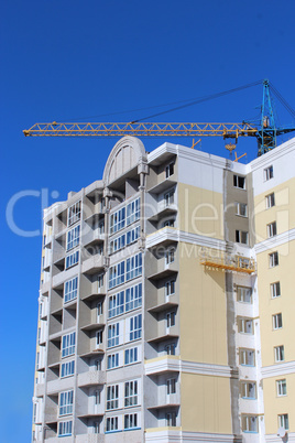 construction of multistorey modern house