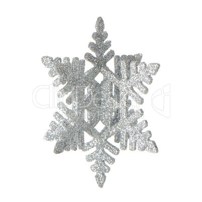 Plastic silver color snowflake