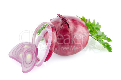 Red sliced onion