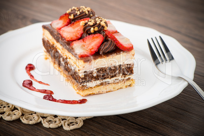 Chocolate strawberry cake