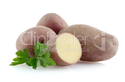 Red sliced potatoes