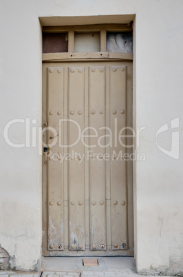 Old wooden entrance door