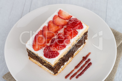 Chocolate strawberry cake