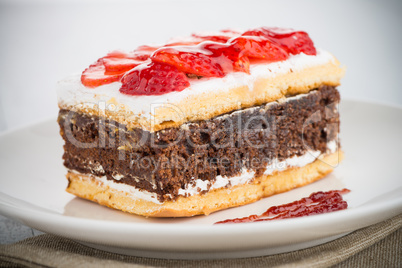 Chocolate strawberry cake