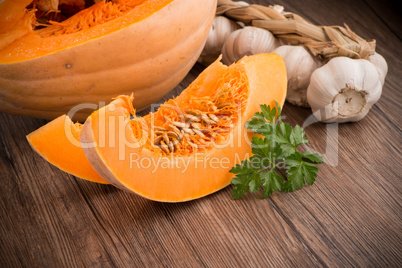 Sliced pumpkin