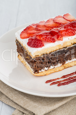 Chocolate strawberry cake