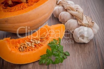 Sliced pumpkin