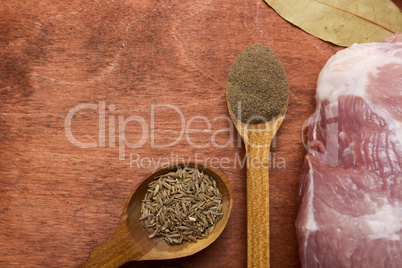 Set of spices for cooking meat