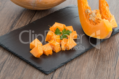 Sliced pumpkin