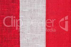 White and red striped fabric