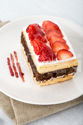 Chocolate strawberry cake