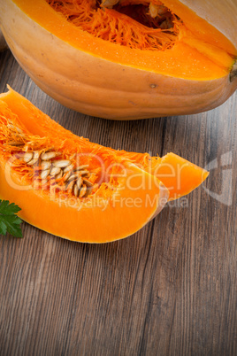 Sliced pumpkin