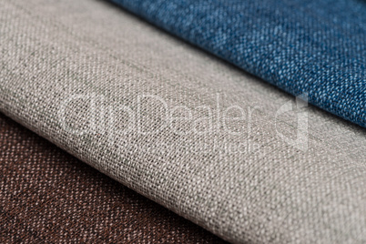 Multi color fabric texture samples