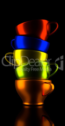 Colorful coffee cups