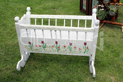 vintage white crib