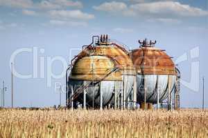 gas tanks for petrochemical plant