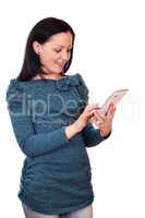 teenage girl with tablet pc