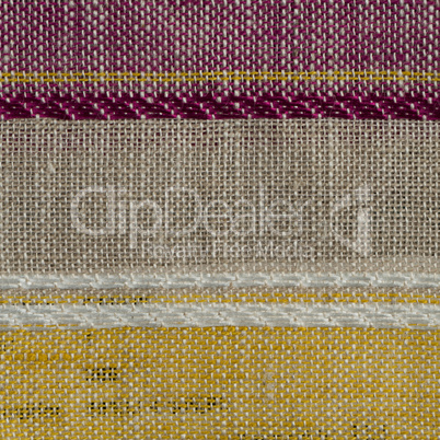 Multi color fabric texture samples