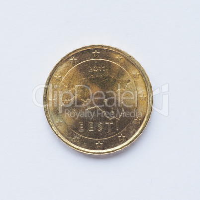 Estonian 10 cent coin
