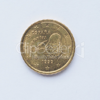 Spanish 10 cent coin