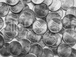 Black and white Dollar coins background
