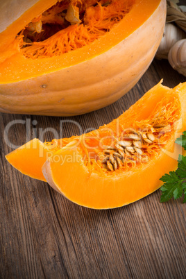 Sliced pumpkin