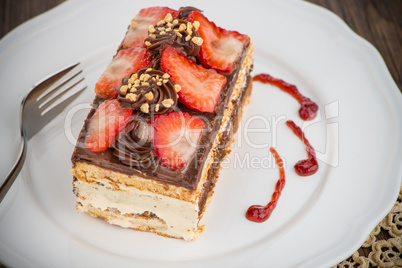 Chocolate strawberry cake